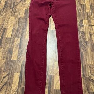 Refuge Skin Tight Leggings Maroon Jeans Women's Size 0 Waist 24/inseam 28